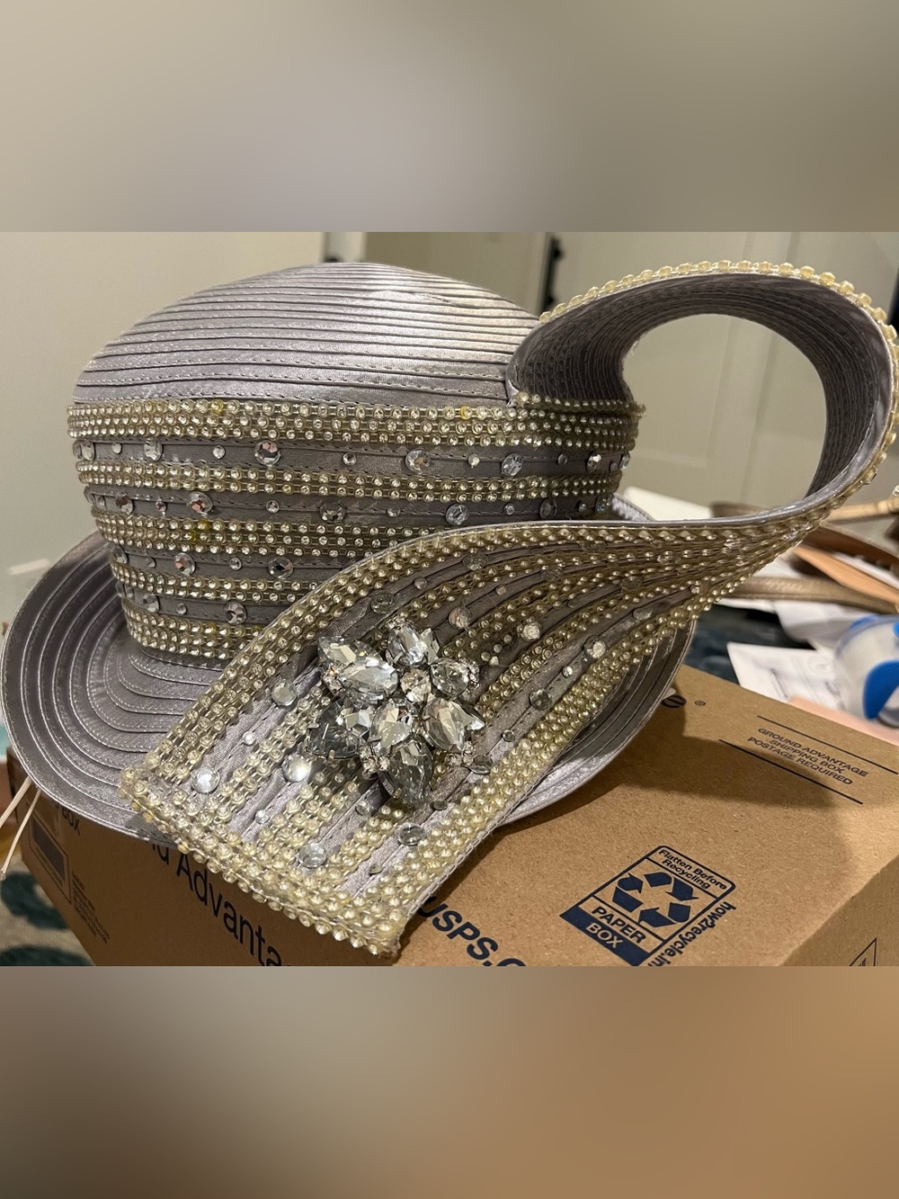 Ben Marc Embellished Church Hat l OS